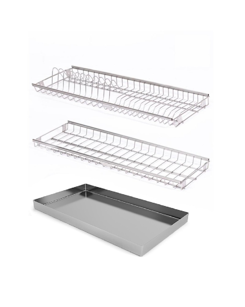 Giá bát đĩa lắp tủ bếp inox 201 hàng gia công, kệ đựng bát đĩa nhà bếp giúp tối ưu diện tích