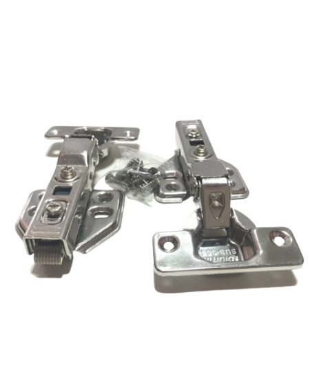 [Blumk] Bản lề tủ bằng inox 304 giảm chấn cao cấp - Bản lề bật thẳng, cong vừa, cong nhiều