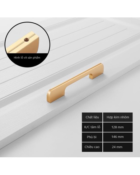 Tay Nắm Tủ Euroware 5008 - Bảo hành 24 tháng - Phù Hợp Tủ Bếp & Tủ Quần Áo